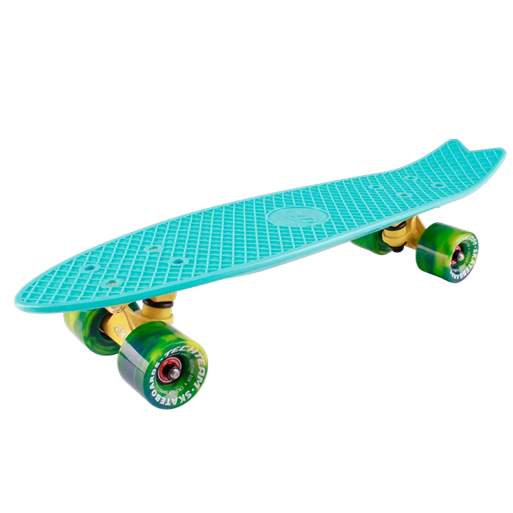 Реальное фото Скейтборд TechTeam пластиковый Fishboard 23 dark green TLS-406 от магазина СпортСЕ