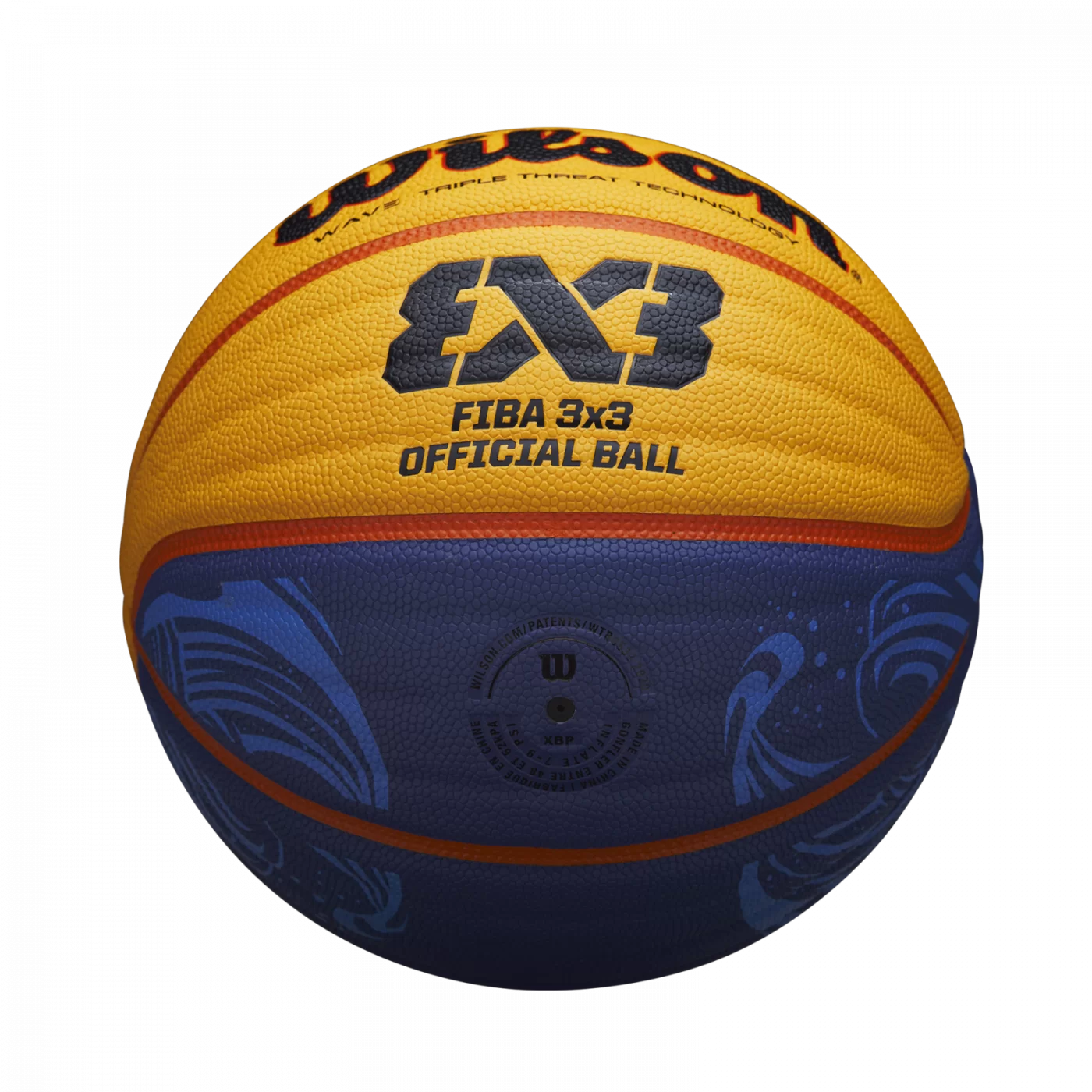 Реальное фото Мяч баскетбольный Wilson FIBA3x3 Official  №6 FIBA  Appr.PU сине-желтый WTB0533XB от магазина СпортСЕ