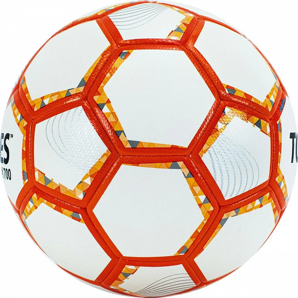 Реальное фото Мяч футбольный Torres BM 700 р.4 32 п PU гибрид. сшив. беж-оранж-сер F320654 от магазина СпортСЕ