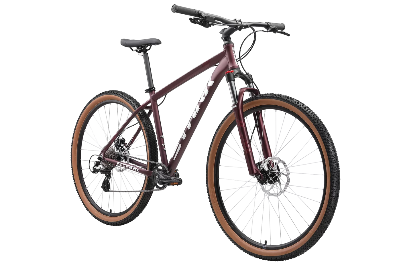 Реальное фото Велосипед Stark Hunter 29.3 HD (2024) темно-красный/белый от магазина СпортСЕ