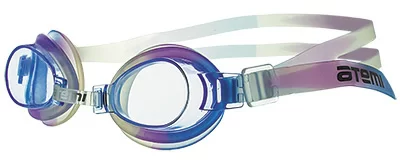 Реальное фото Очки для плавания Atemi S306 детские PVC/силикон бело-голубо-сиреневые от магазина СпортСЕ
