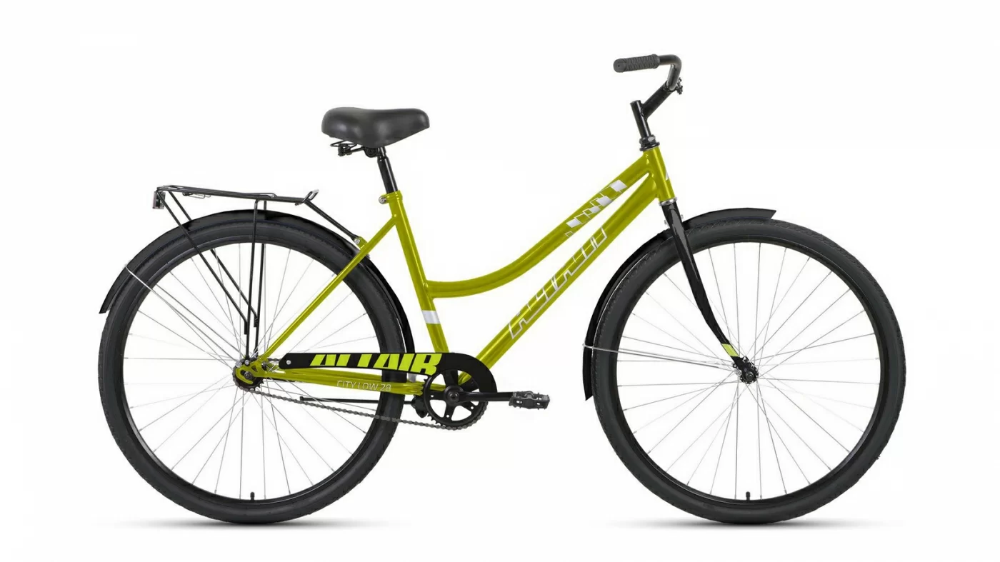 Реальное фото Велосипед Altair City 28 low (2022)  зеленый/черный от магазина СпортСЕ