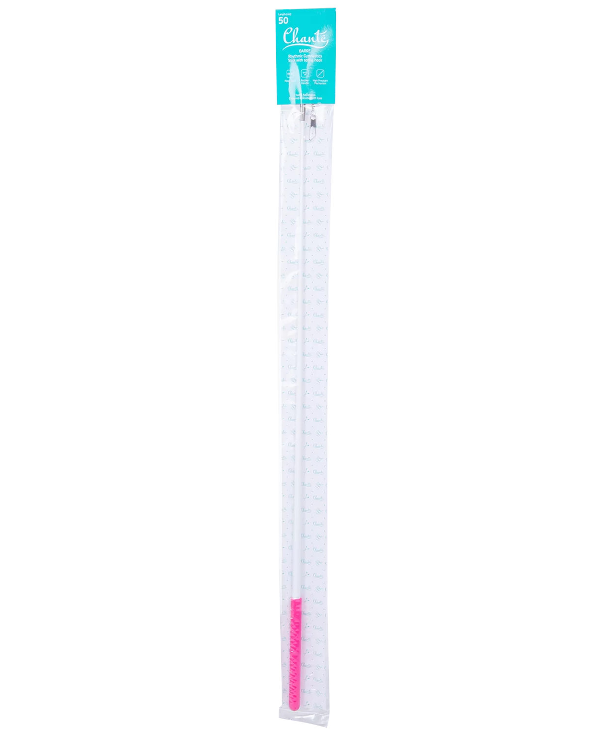 Реальное фото Палочка для ленты 50 см с карабином Chanté CH15-500-21-31 Barre White/Pink УТ-00017191 от магазина СпортСЕ