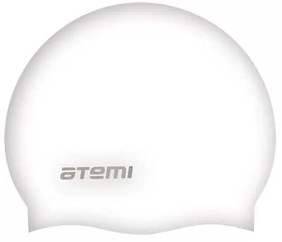 Реальное фото Шапочка для плавания Atemi SC308 Jr силикон белая от магазина СпортСЕ