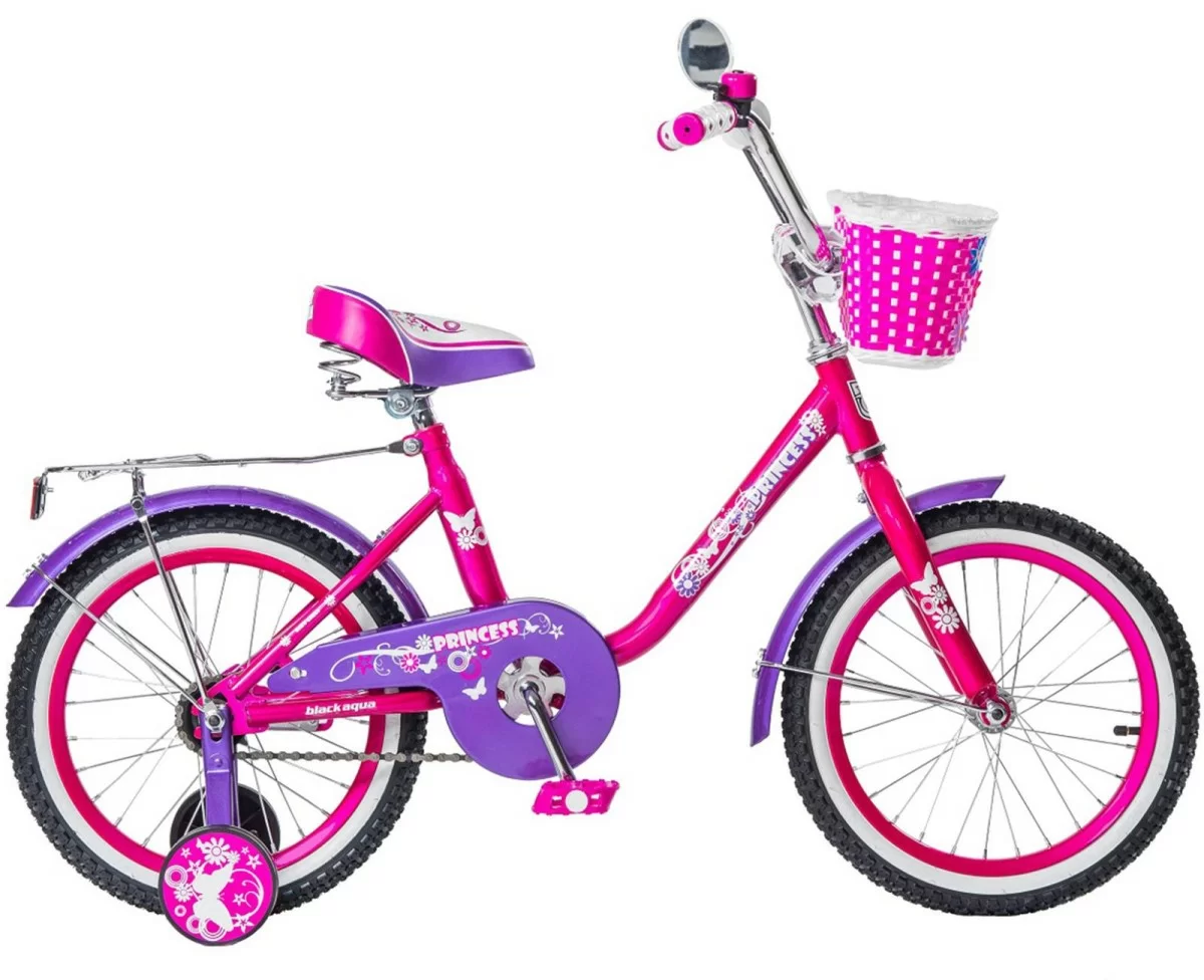 Реальное фото Велосипед Black Aqua Princess 18" 1s розово-сиреневый KG1802 от магазина СпортСЕ