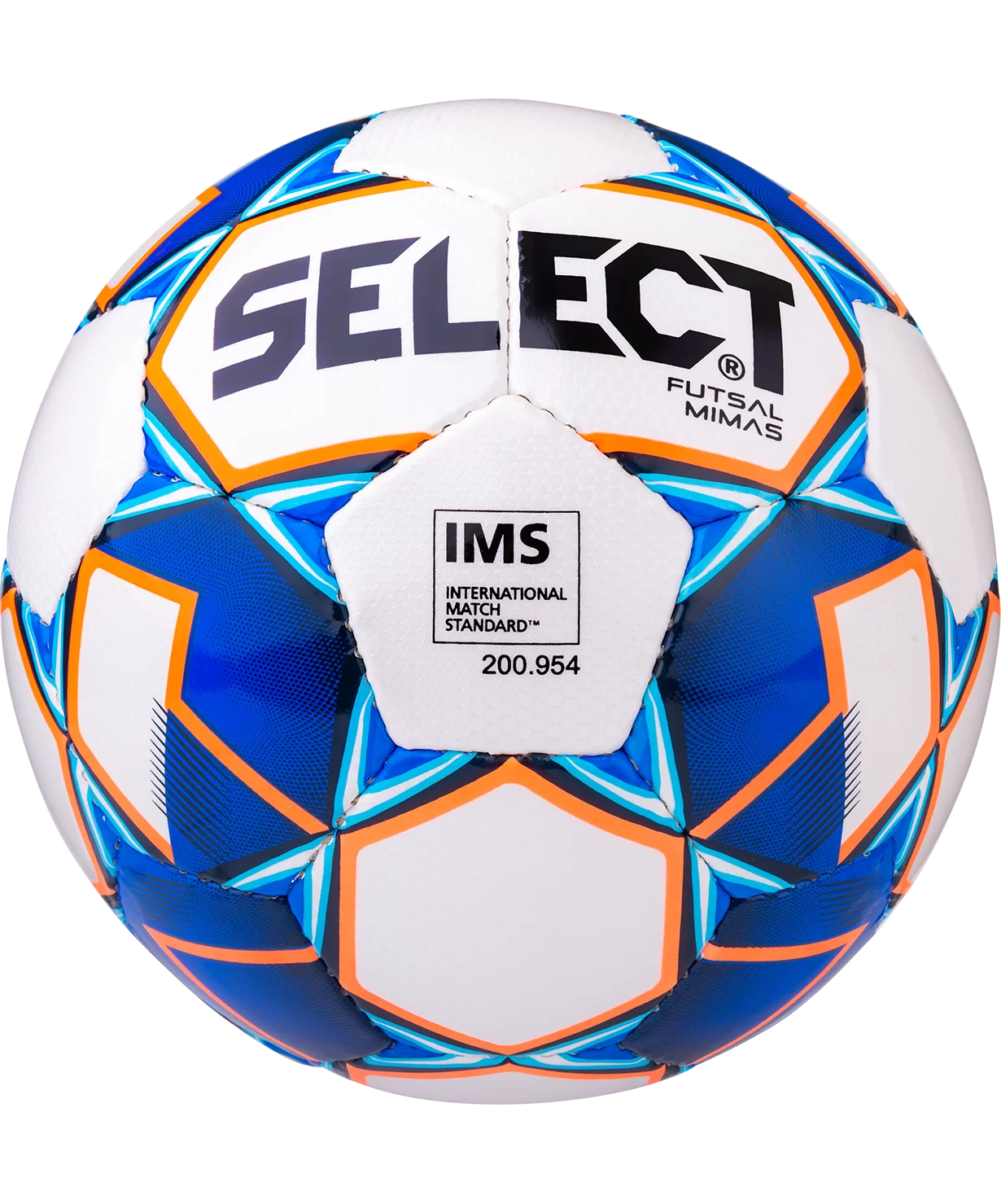 Реальное фото Мяч футзальный Select Futsal Mimas IMS №4 белый/синий/оранжевый 852608 от магазина СпортСЕ