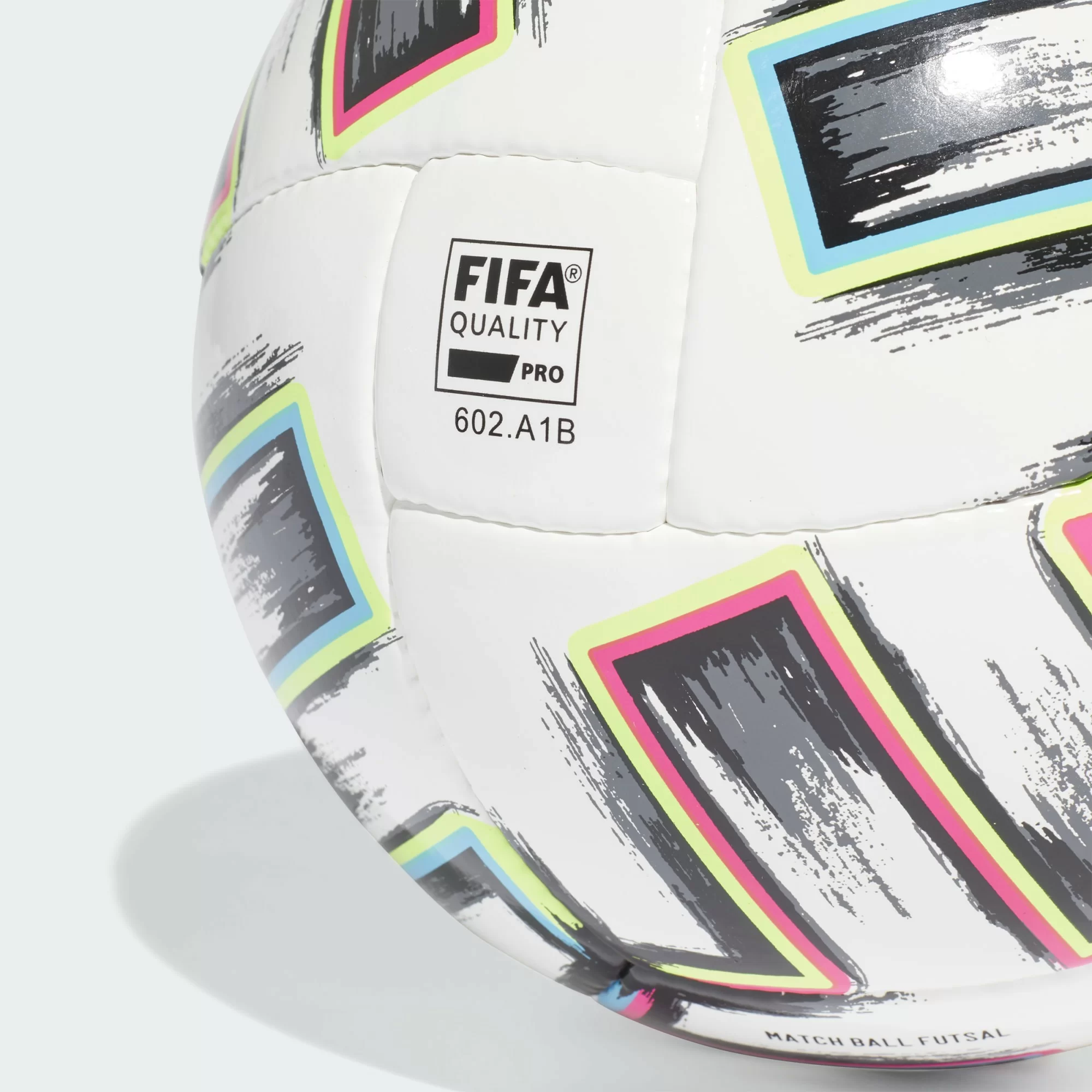 Реальное фото Мяч футзальный Adidas Euro`20 Uniforia Sala Pro FIFA Pro №4 18п ПУ,руч.сш, мультиколор FH7350 от магазина СпортСЕ