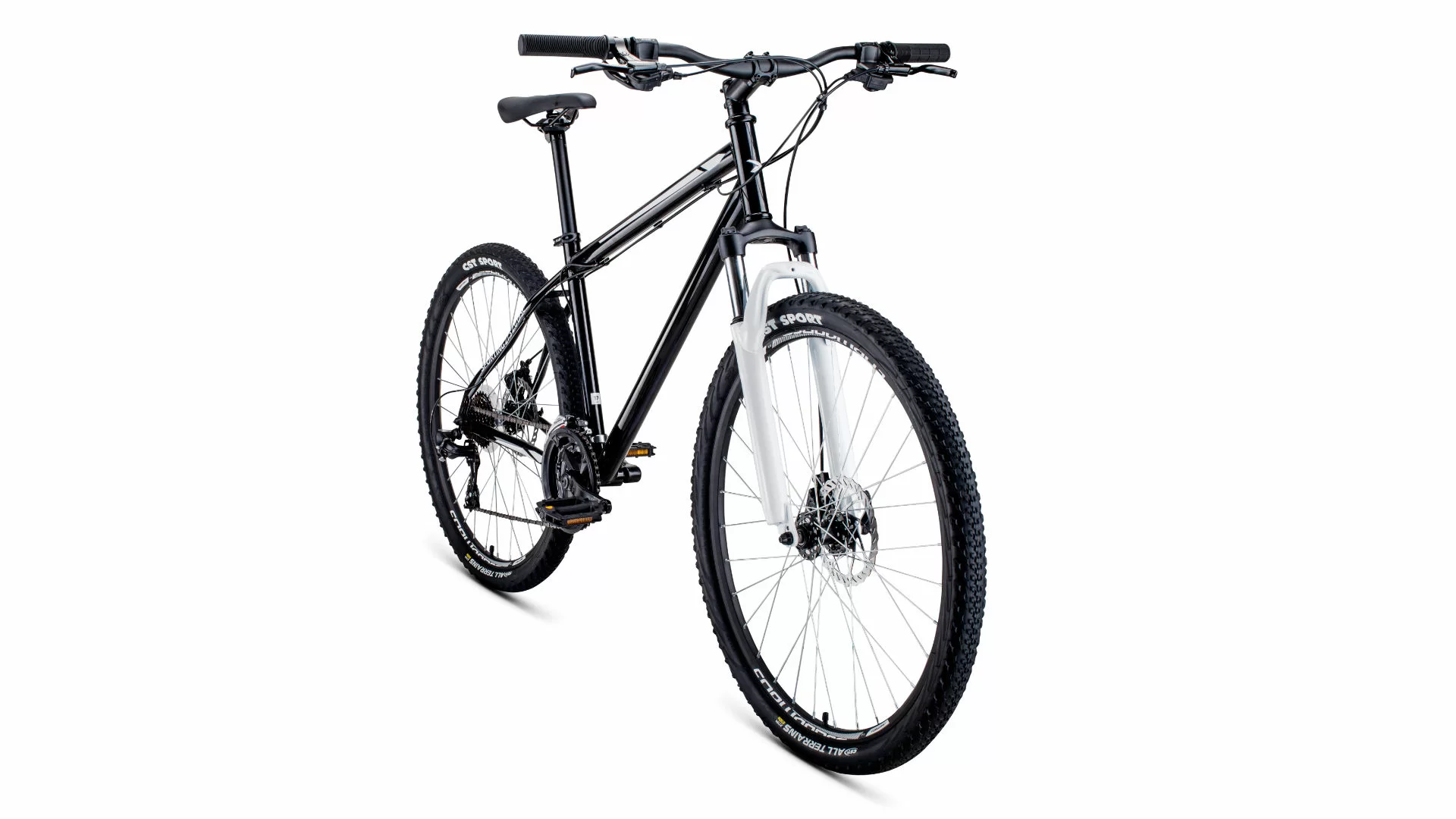 Реальное фото Велосипед Forward Sporting 27,5 2.0 disc (2021) черный/белый от магазина СпортСЕ
