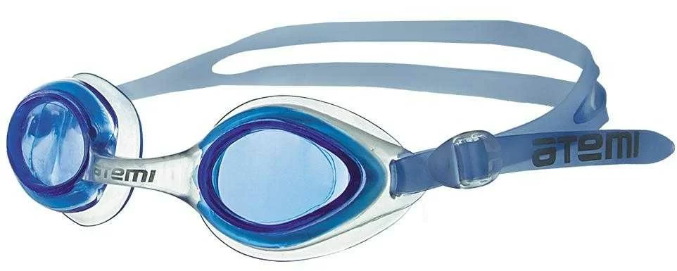 Реальное фото Очки для плавания Atemi N7603 детские силикон синие от магазина СпортСЕ