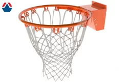 Кольцо баскетбольное №7 СТАНДАРТ с амортизатором (цвет ОРАНЖЕВЫЙ) с сеткой в комплекте