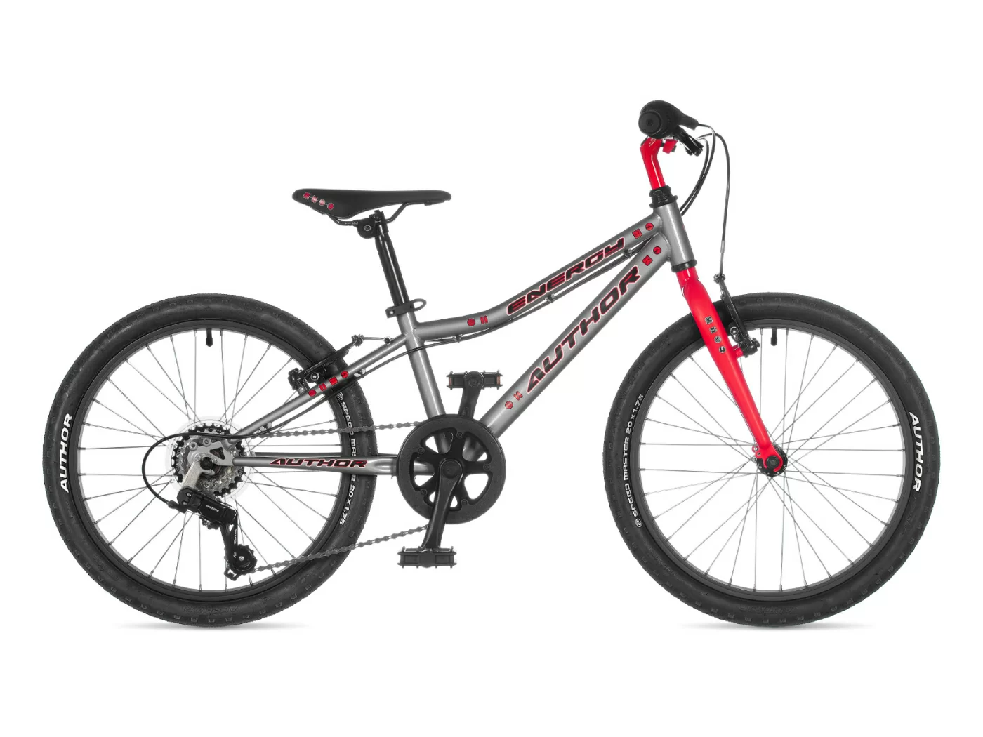 Реальное фото Велосипед детский AUTHOR Energy SX 2023 Серебряно-красный от магазина СпортСЕ