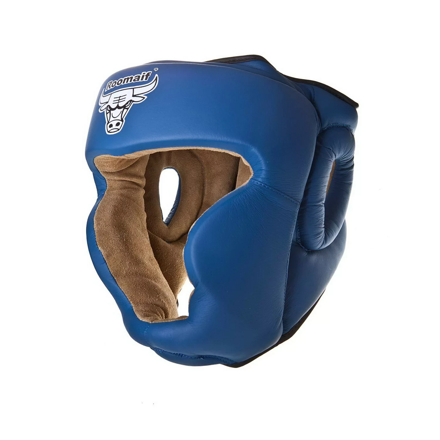 Реальное фото Шлем боксерский Roomaif RHG-140 PL защитный синий от магазина СпортСЕ