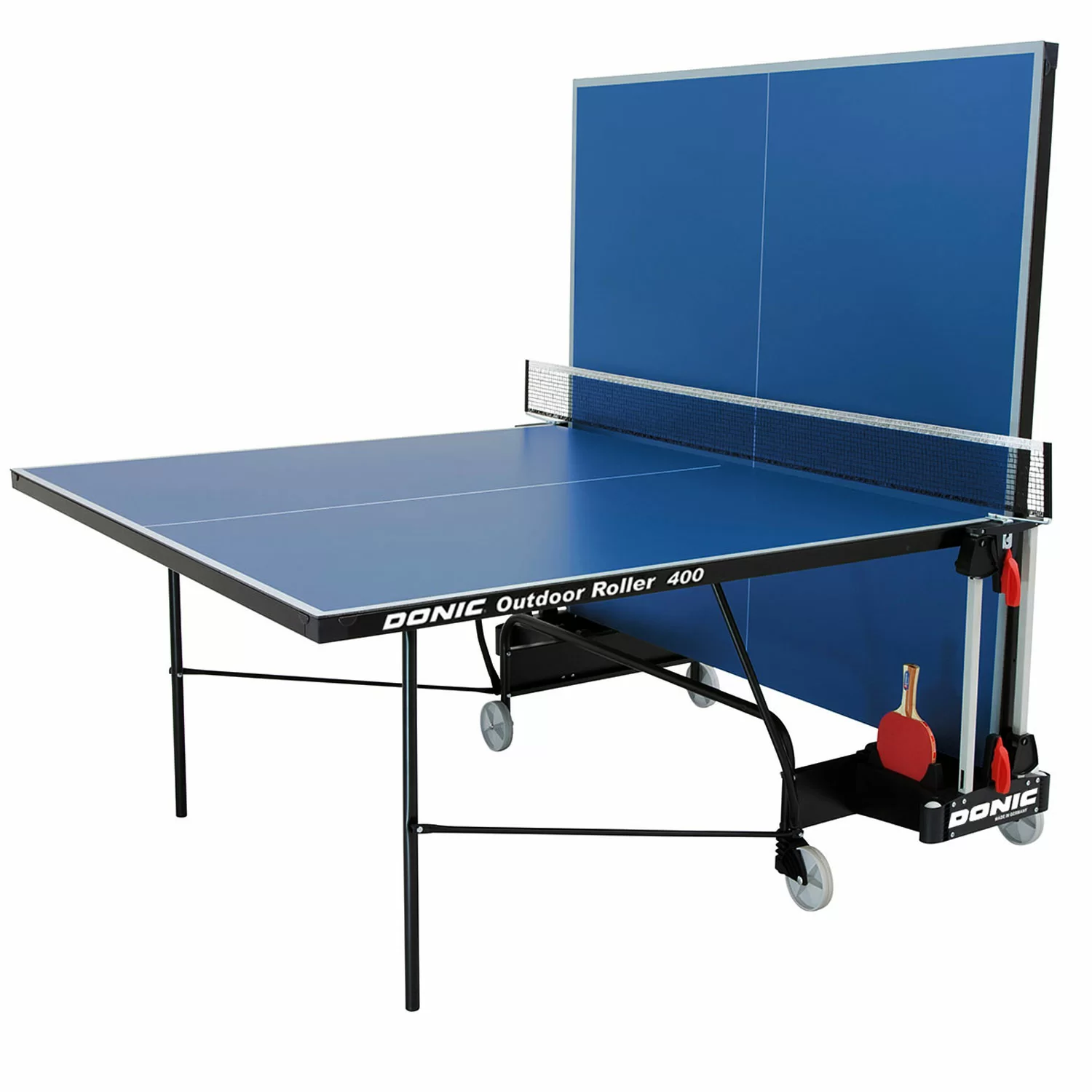 Реальное фото Теннисный стол DONIC OUTDOOR ROLLER 400 BLUE 230294-B от магазина СпортСЕ