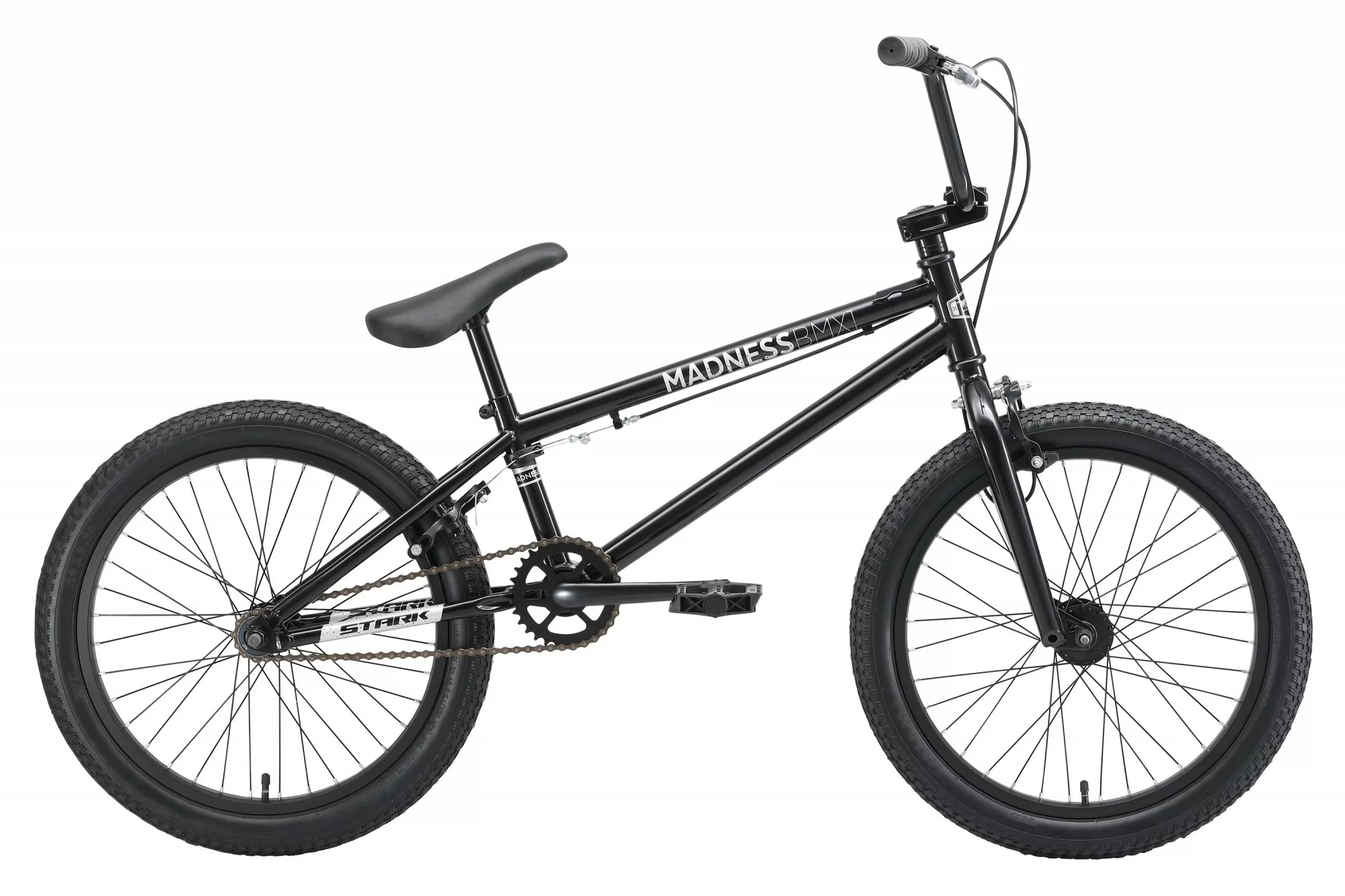 Реальное фото Велосипед Stark Madness BMX 1 черный/серебристый '19 от магазина СпортСЕ