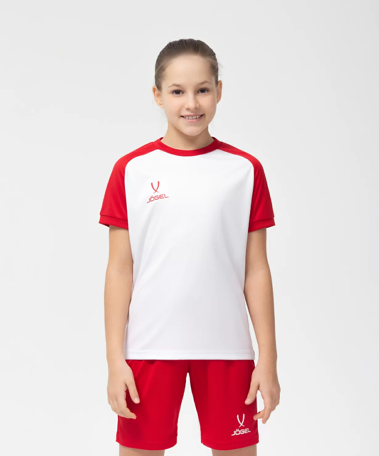 Реальное фото Футболка игровая CAMP Reglan Jersey, белый/красный, детский от магазина СпортСЕ