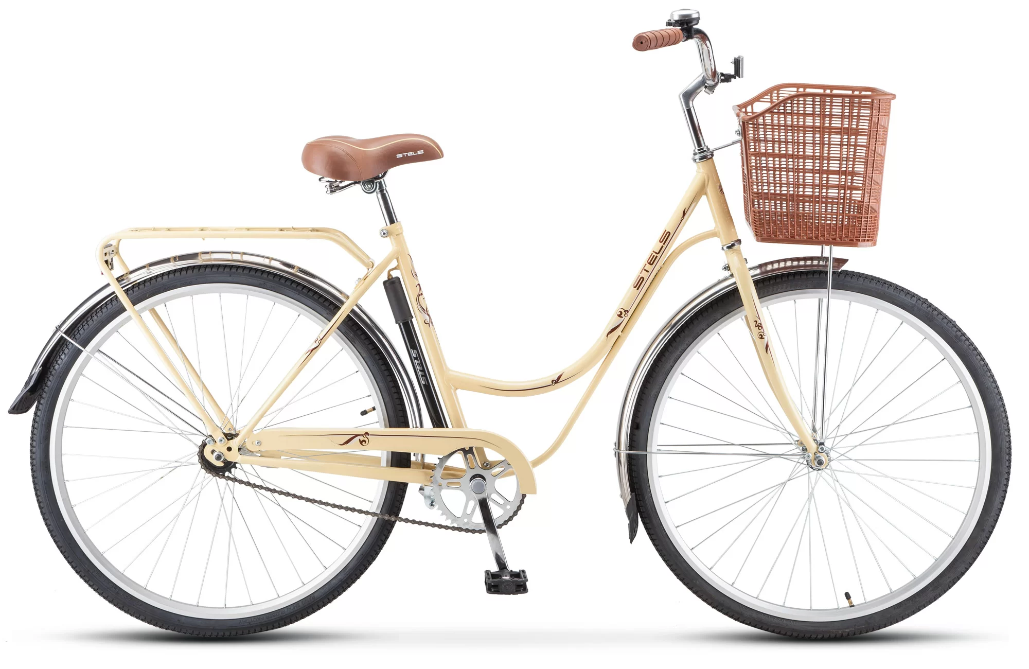 Реальное фото Велосипед Stels Navigator-325 28" (2021) слоновая кость/коричневый (Э) Z010 от магазина СпортСЕ