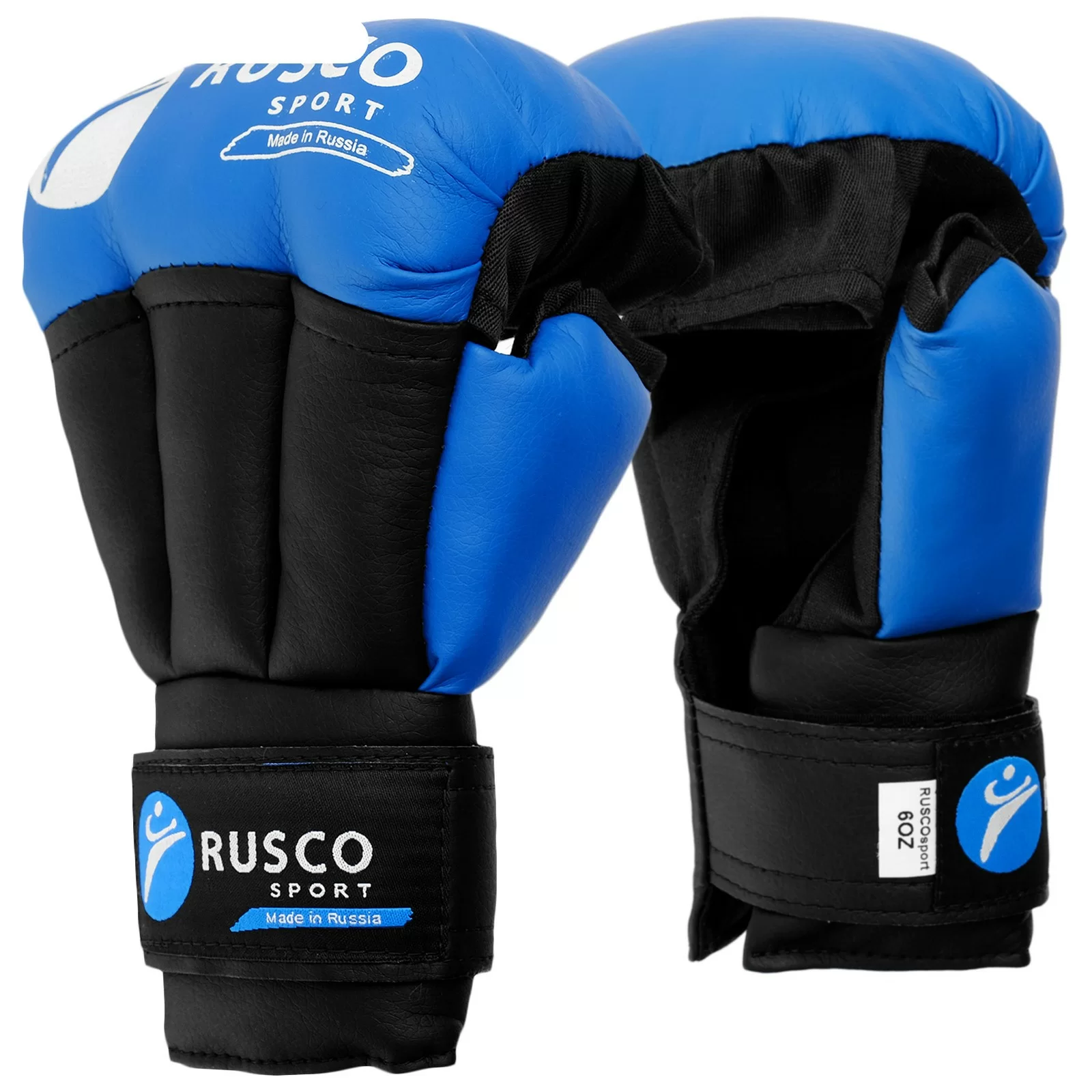 Реальное фото Перчатки для рукопашного боя Rusco Sport синие от магазина СпортСЕ