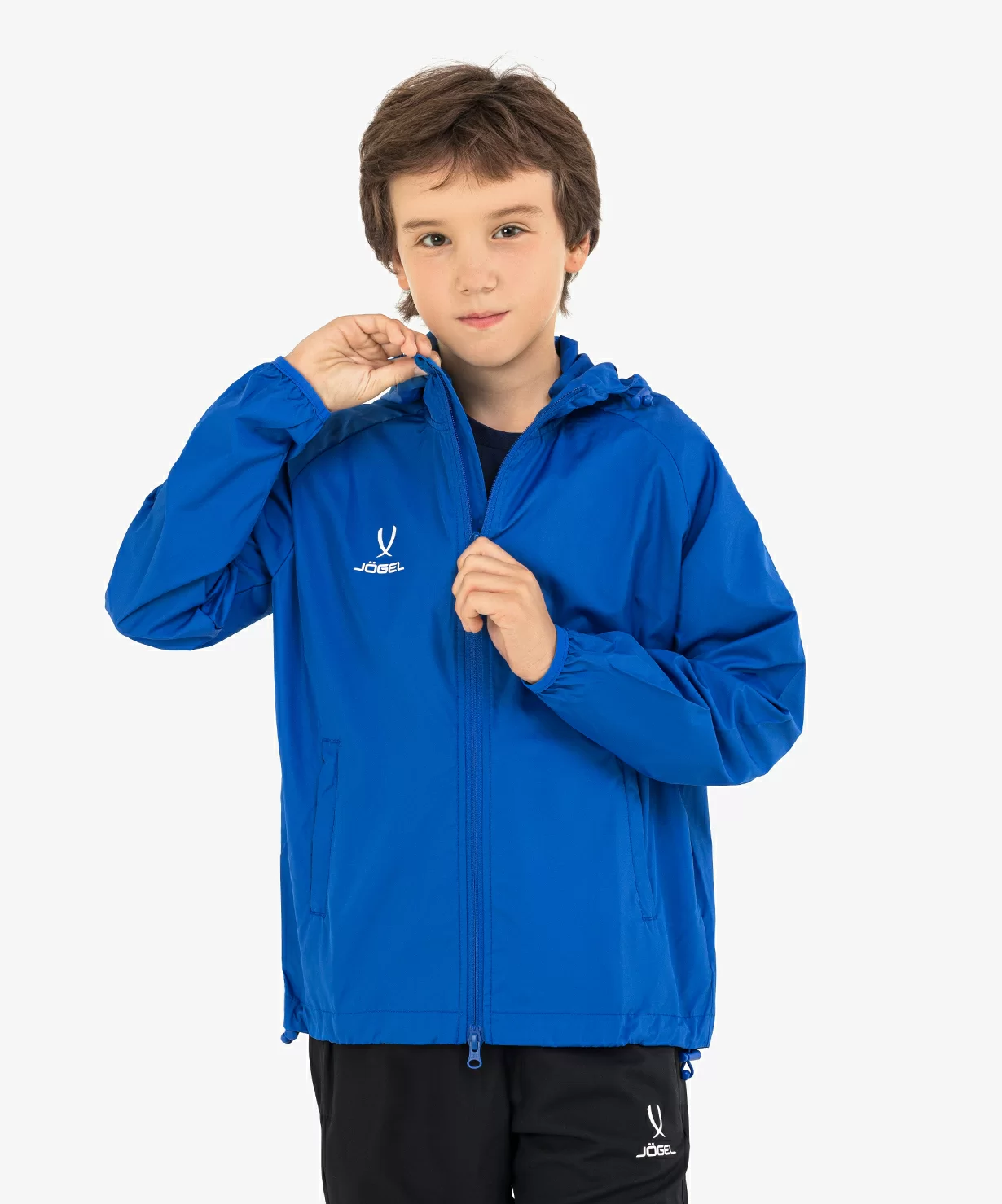 Реальное фото Куртка ветрозащитная CAMP Rain Jacket, синий, детский от магазина СпортСЕ