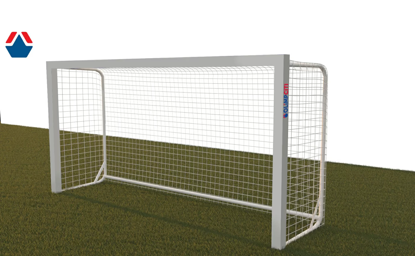 Реальное фото Ворота футбольные 5х2х1,3м стальной профиль квадратный 80х80мм свободно стоящие от магазина СпортСЕ