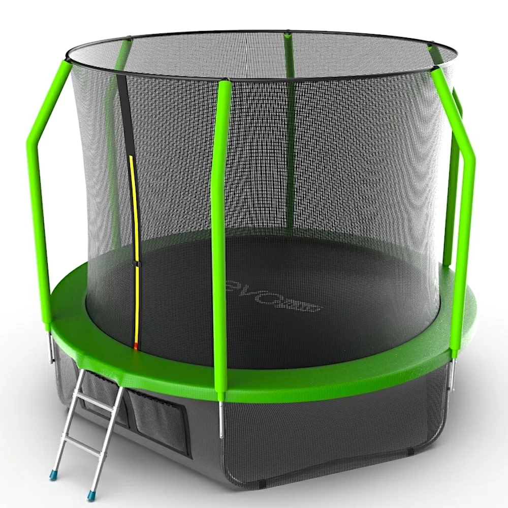 Реальное фото EVO JUMP Cosmo 10ft (Green) + Lower net. Батут с внутренней сеткой и лестницей, диаметр 10ft (зеленый) + нижняя сеть от магазина СпортСЕ