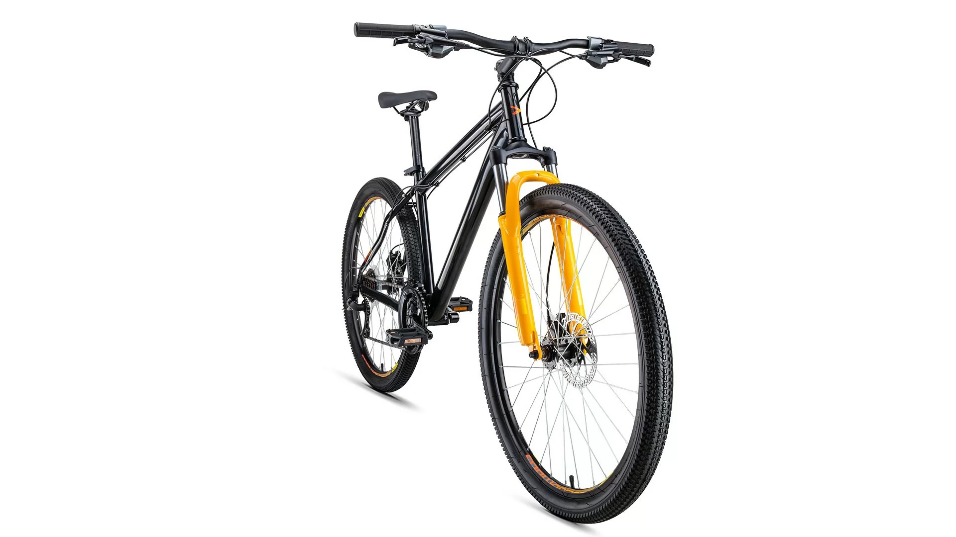 Реальное фото Велосипед Forward Sporting 27,5 3.0 disc (21ск) (2019) черный/оранжевый от магазина СпортСЕ