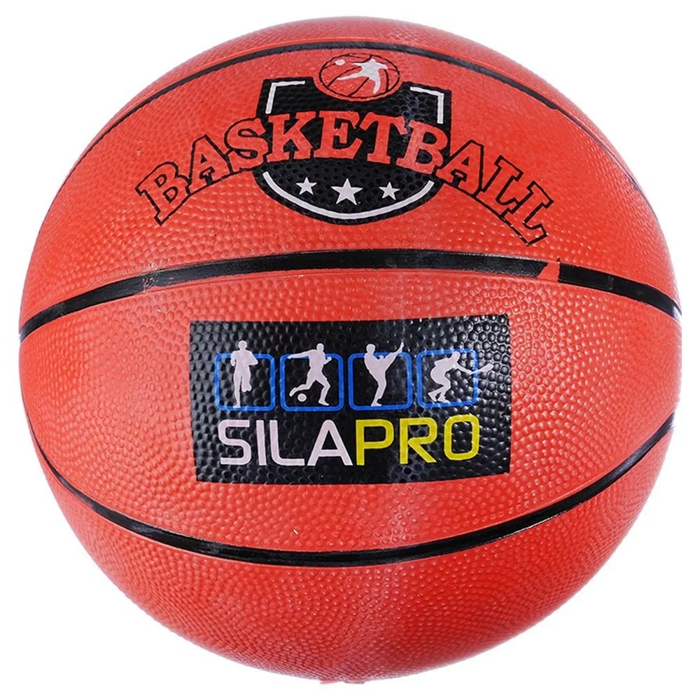 Реальное фото Мяч баскетбольный Silapro №7 резина 540гр (+-10%) 128-004 от магазина СпортСЕ