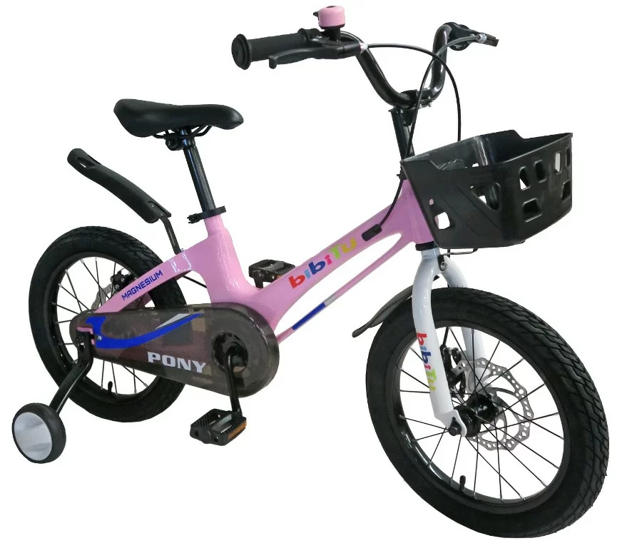 Реальное фото Велосипед 16" BIBITU PONY, розовый (2024) от магазина СпортСЕ