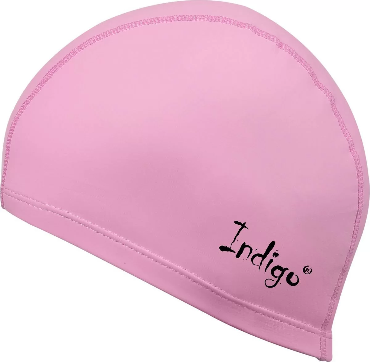 Реальное фото Шапочка для плавания Indigo ткань прорезиненная с PU пропиткой розовая IN048 от магазина СпортСЕ