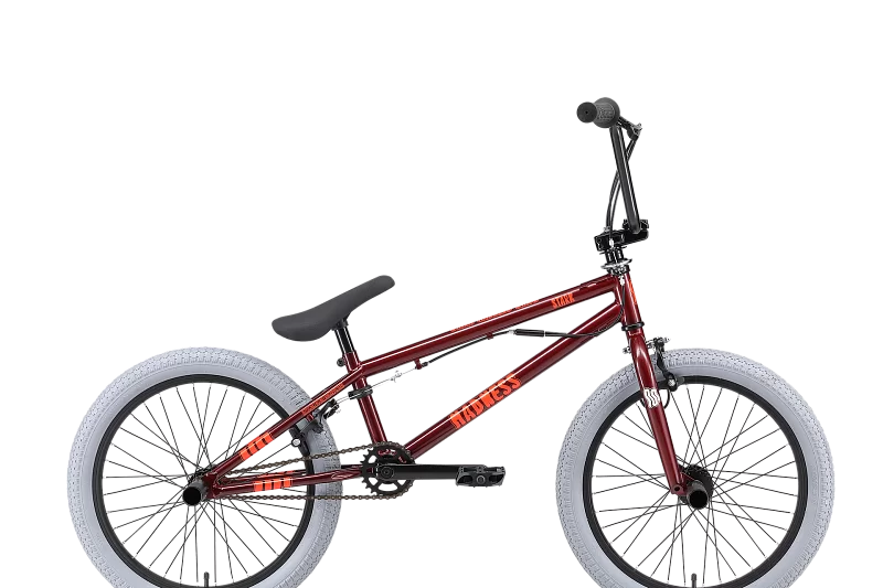 Реальное фото Велосипед Stark Madness BMX 3 (2025) бордовый/оранжевый/серый от магазина СпортСЕ