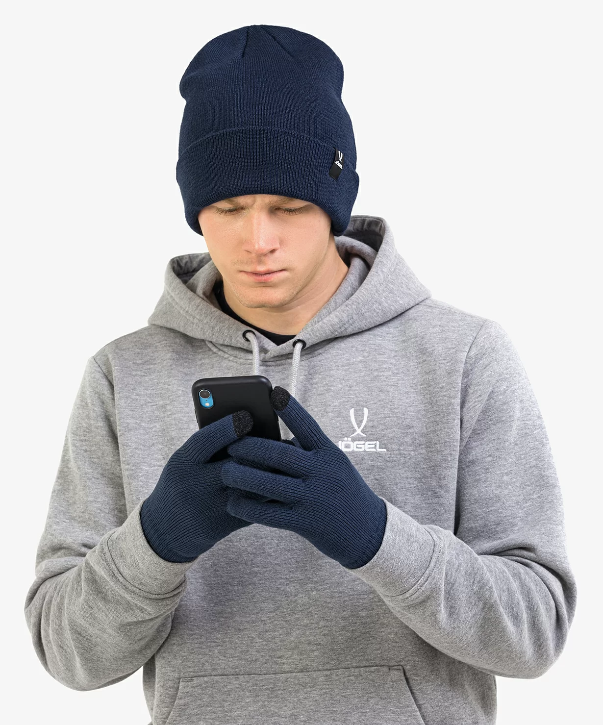 Реальное фото Перчатки зимние ESSENTIAL Touch Gloves, темно-синий от магазина СпортСЕ