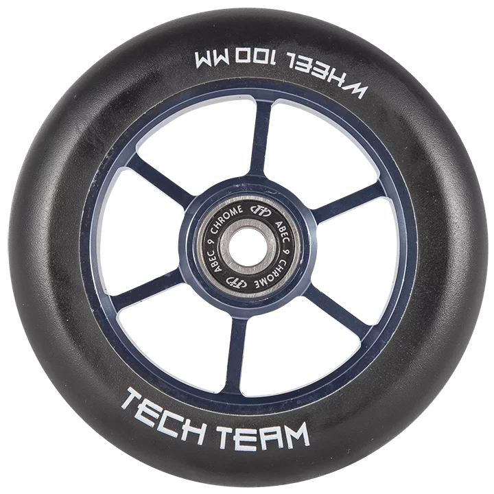 Реальное фото Колесо для самоката TechTeam X-Treme 100 мм 6RT grey от магазина СпортСЕ
