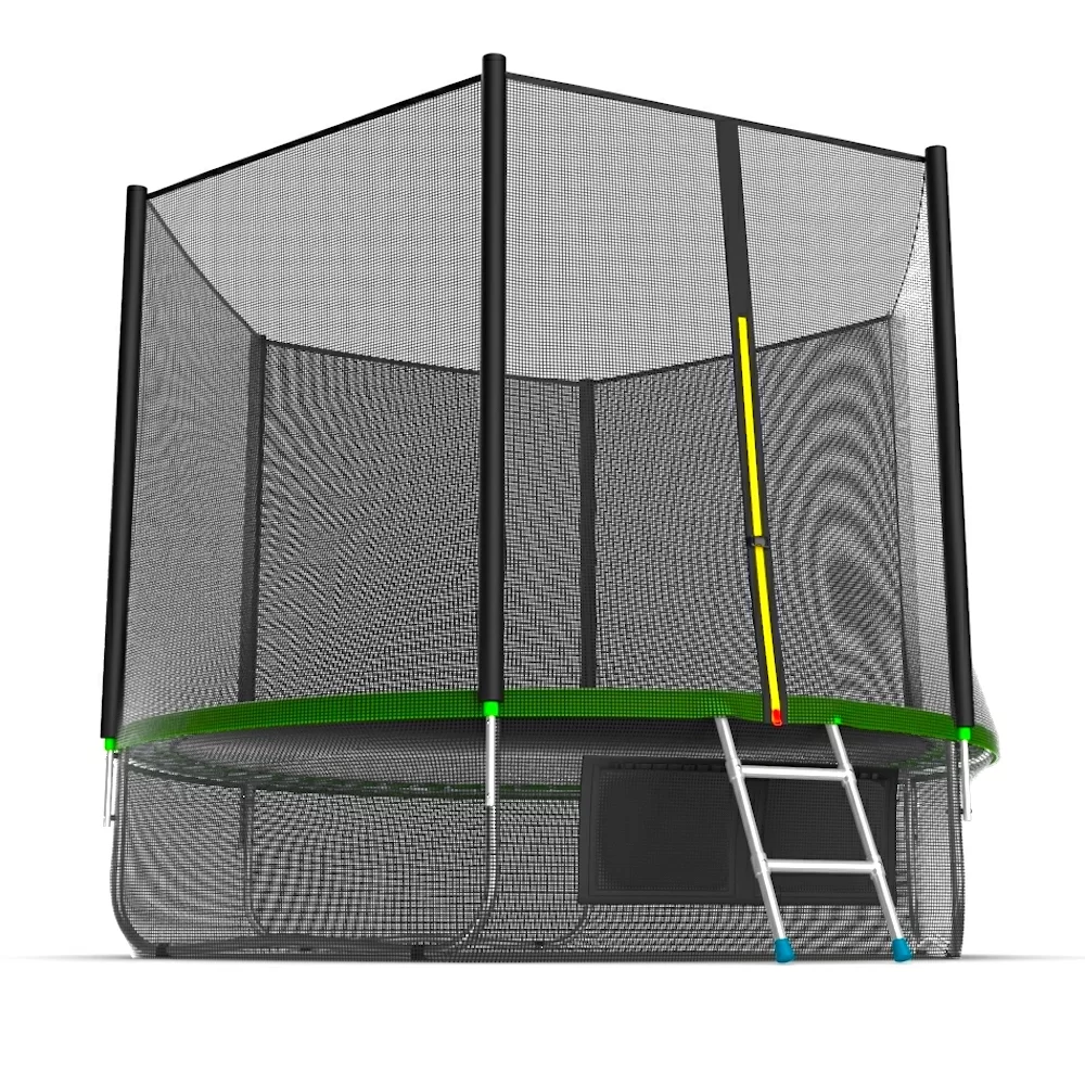 Реальное фото EVO JUMP External 10ft (Green) + Lower net. Батут с внешней сеткой и лестницей, диаметр 10ft (зеленый) + нижняя сеть от магазина СпортСЕ