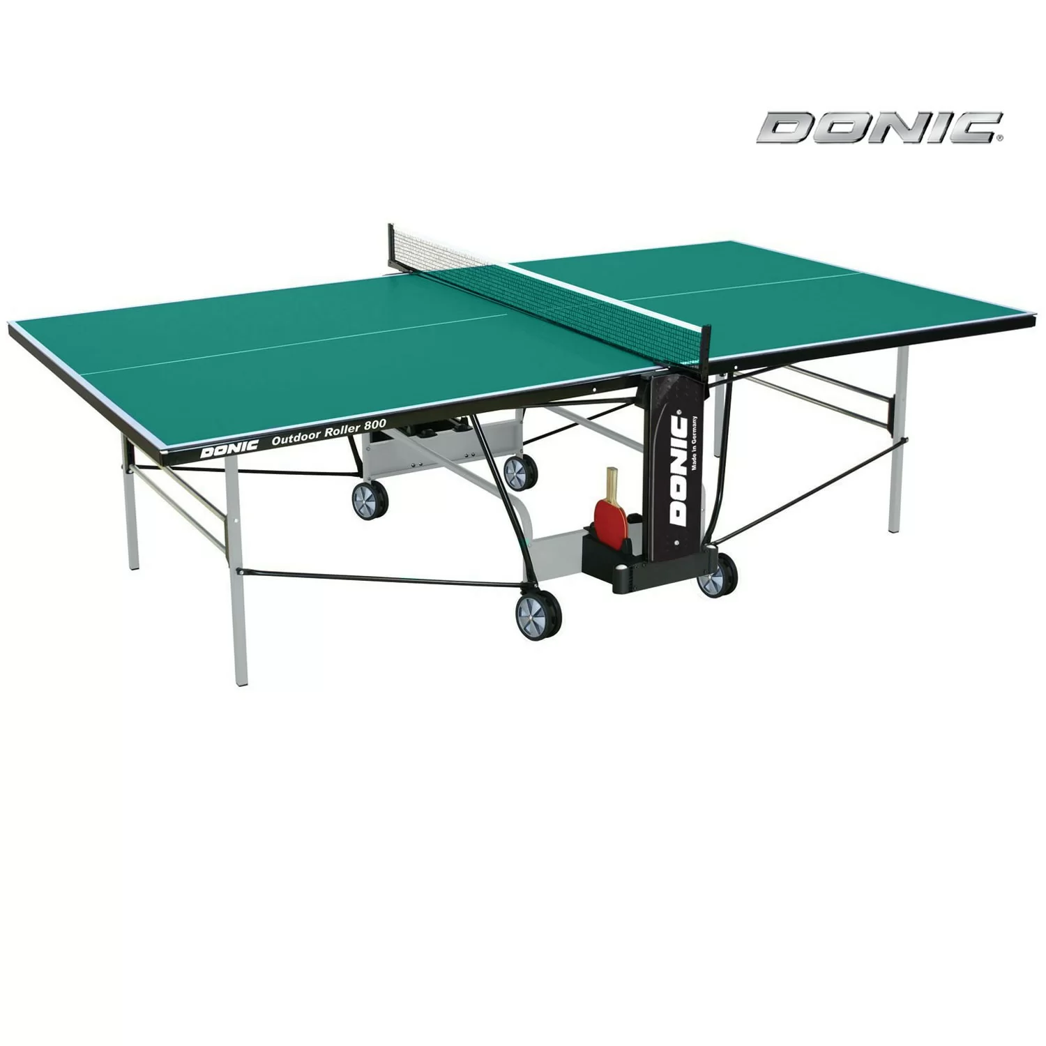 Реальное фото Теннисный стол DONIC OUTDOOR ROLLER 800-5 GREEN 230296-G от магазина СпортСЕ