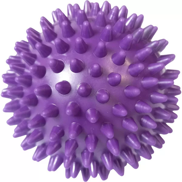Реальное фото Мяч массажный 9 см E36801-7 твердый ПВХ фиолетовый 10020706 от магазина СпортСЕ