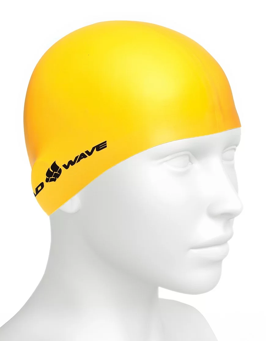 Реальное фото Шапочка для плавания Mad Wave Silicone Junior yellow M0547 01 0 06W от магазина СпортСЕ
