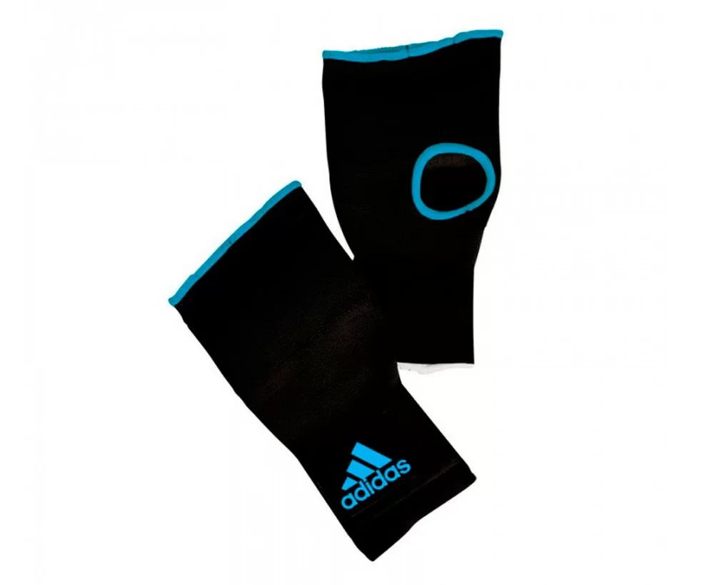 Реальное фото Перчатки внутренние Adidas Inner Gloves черн/синие S adiBP022 от магазина СпортСЕ
