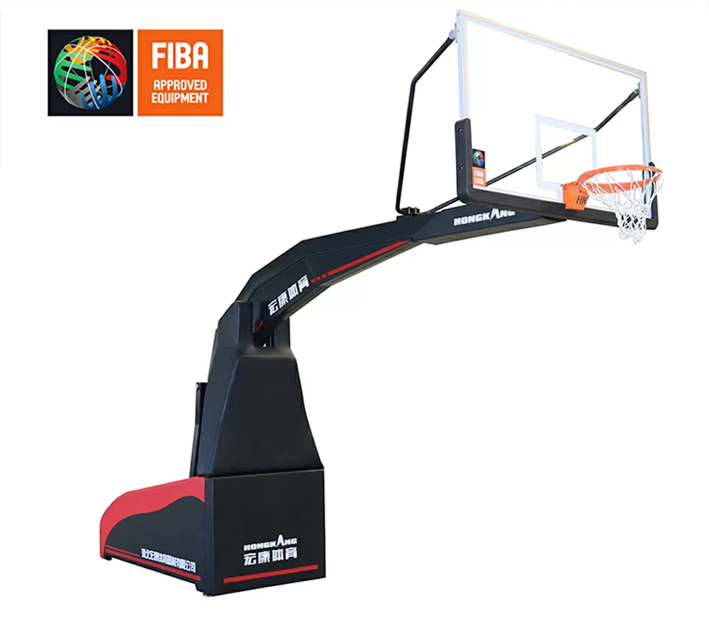 Реальное фото Стойка баскетбольная мобильная 1001. Сертификат FIBA-2024 от магазина СпортСЕ
