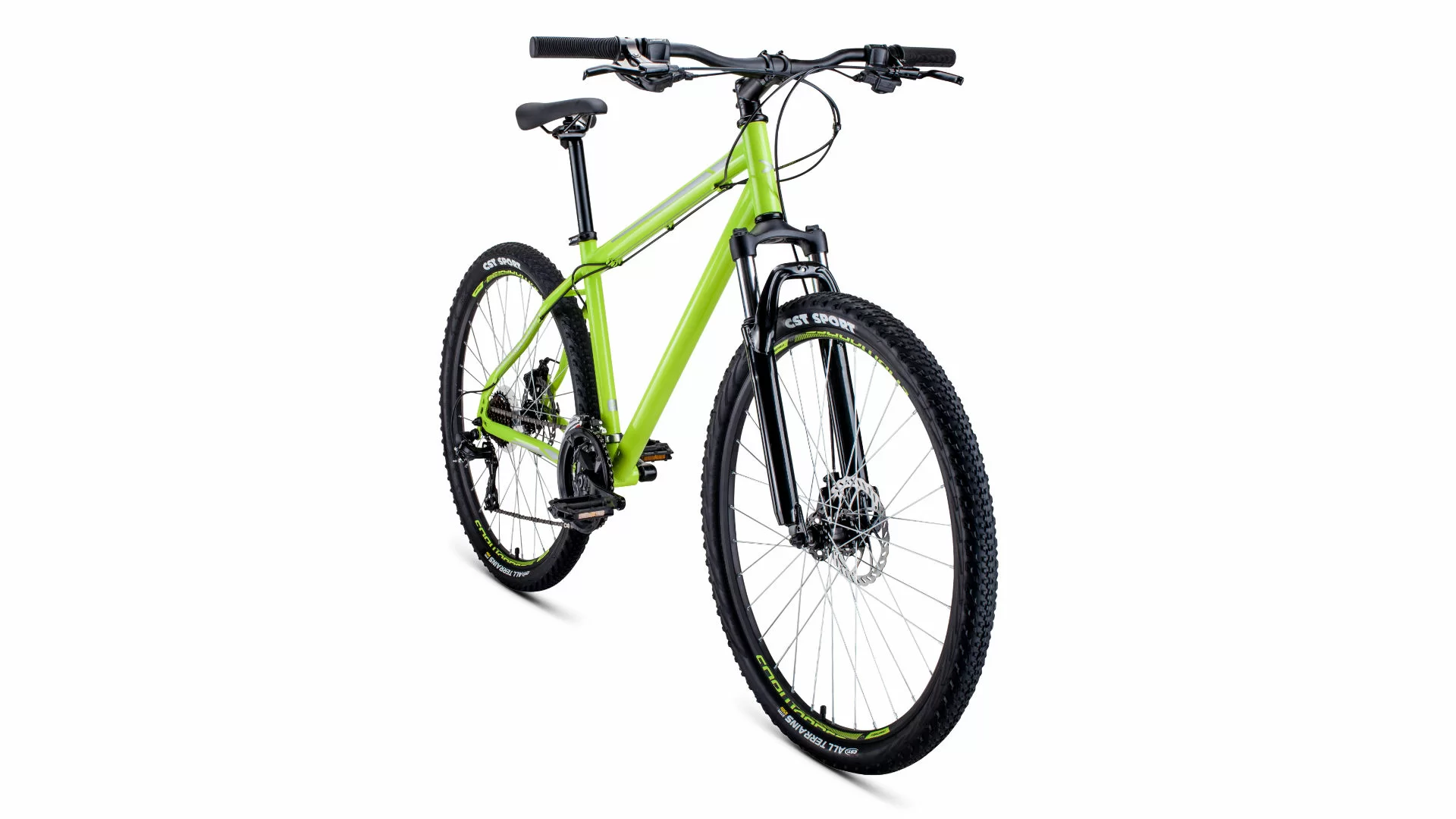 Реальное фото Велосипед Forward Sporting 27,5 2.0 disc (2021) ярко-зеленый/серый от магазина СпортСЕ