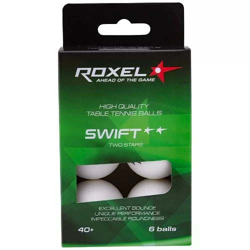 Реальное фото Мяч для настольного тенниса Roxel 2* Swift бел. 6шт УТ-00015362 от магазина СпортСЕ