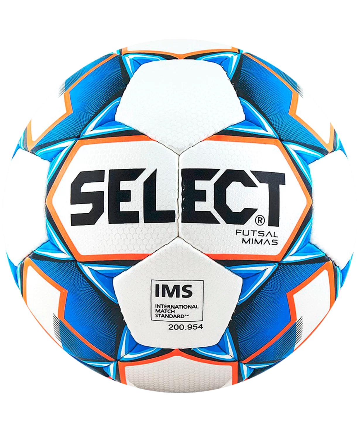 Реальное фото Мяч футзальный Select Futsal Mimas IMS №4 белый/синий/оранжевый 852608 от магазина СпортСЕ