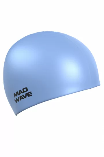 Реальное фото Шапочка для плавания Mad Wave Pastel azure M0535 04 0 08W от магазина СпортСЕ