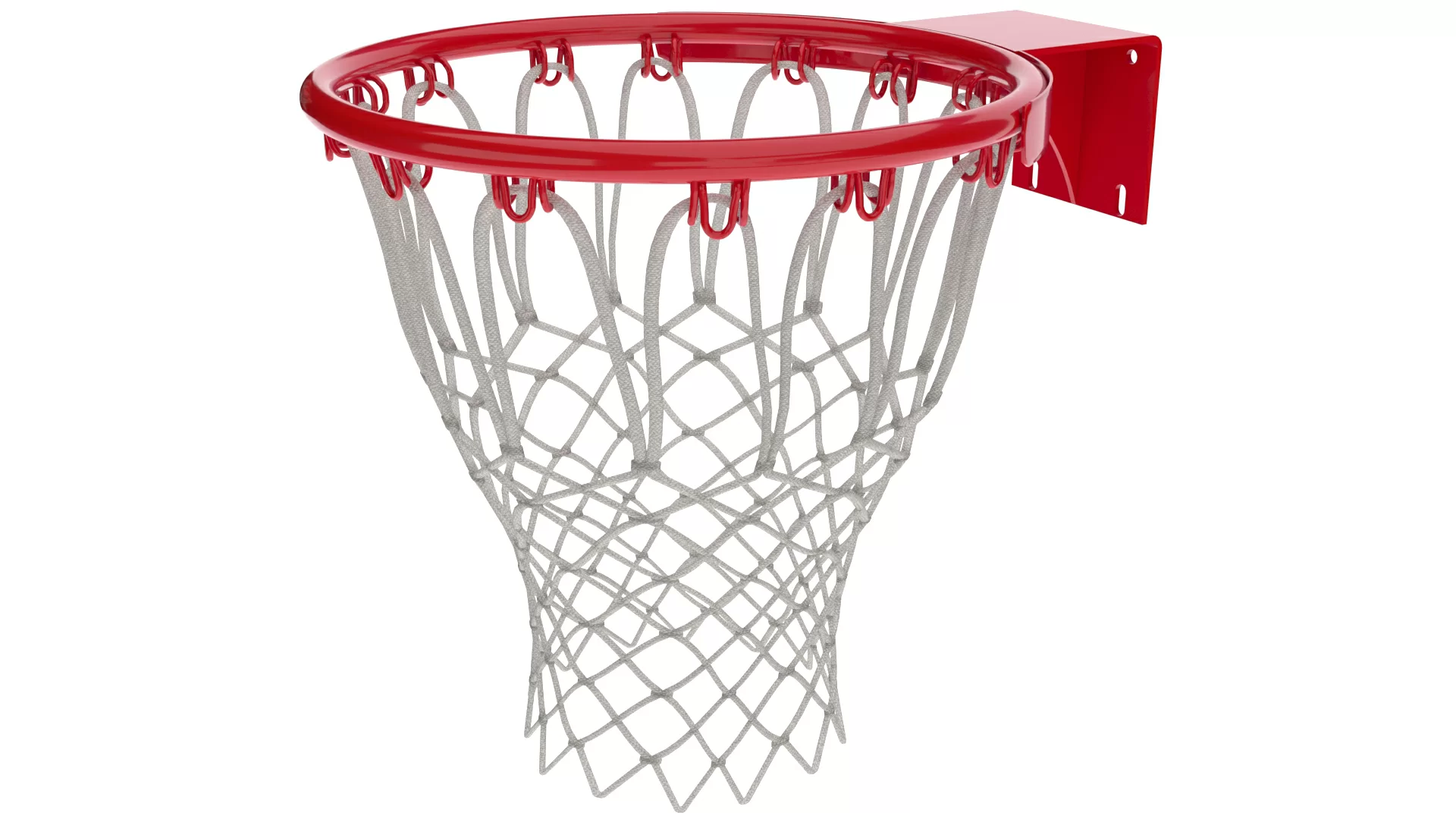 Реальное фото Кольцо баскетбольное №7 ТР усиленное (цвет КРАСНЫЙ) с сеткой в комплекте от магазина СпортСЕ