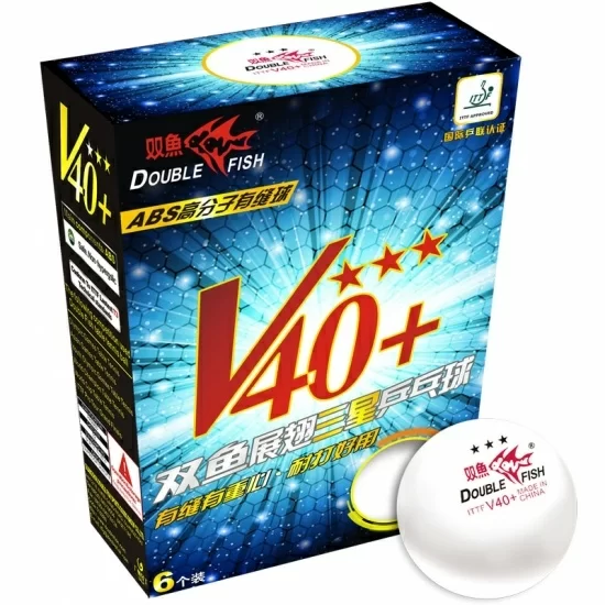 Реальное фото Мяч для настольного тенниса Double Fish 3зв. Volant 40+ 1/6 A110F от магазина СпортСЕ