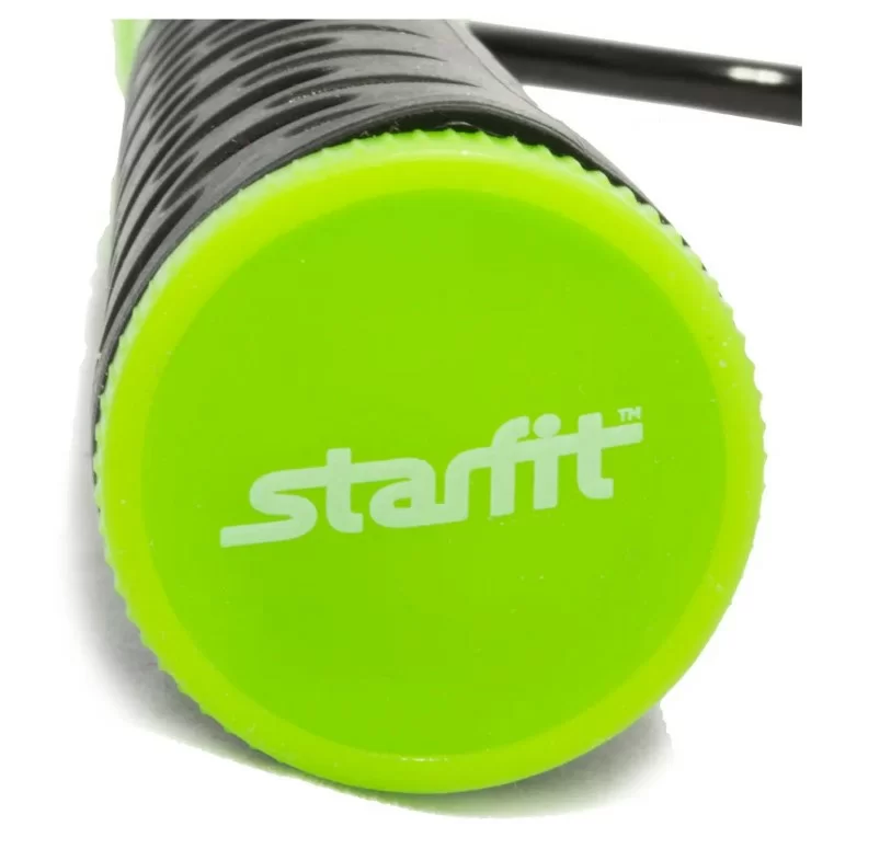 Реальное фото Скакалка 3.05 м StarFit RP-103 ПВХ с нескользящей ручкой черный/зеленый УТ-00007302 от магазина СпортСЕ