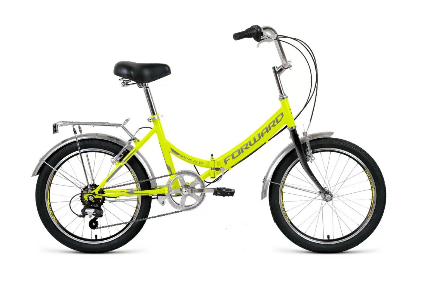 Реальное фото Велосипед Forward Arsenal 20 2.0 (2022) ярко-зеленый/темно-серый от магазина СпортСЕ