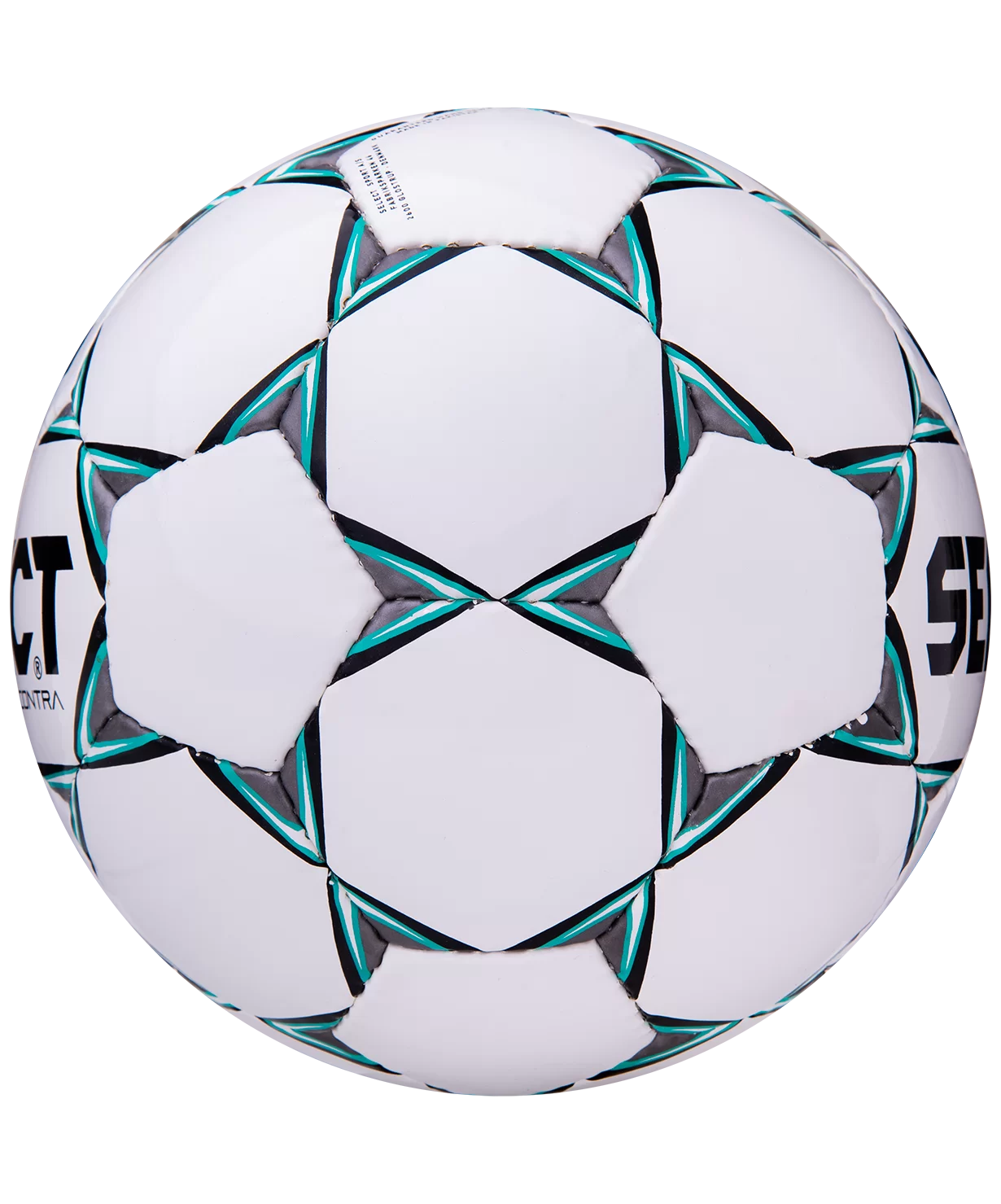 Реальное фото Мяч футбольный Select Contra FIFA №5 белый/черный/серый/синий 812317 от магазина СпортСЕ