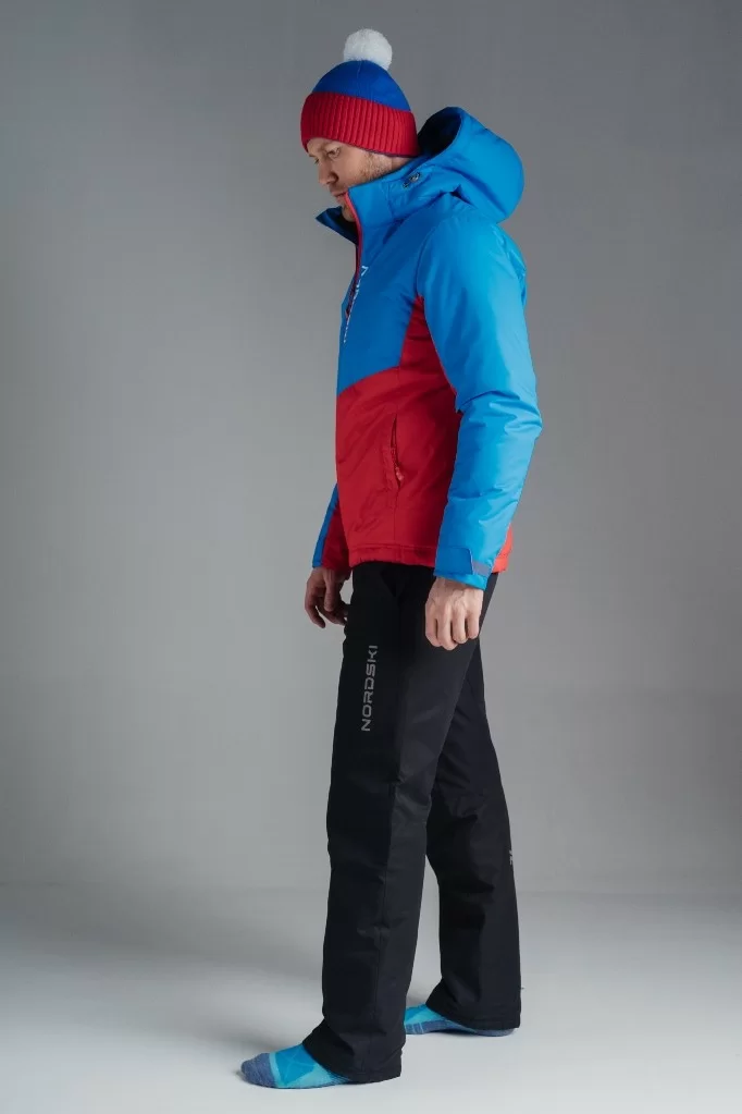 Реальное фото Куртка утепленная Nordski Montana Blue/Red NSM428879 от магазина СпортСЕ