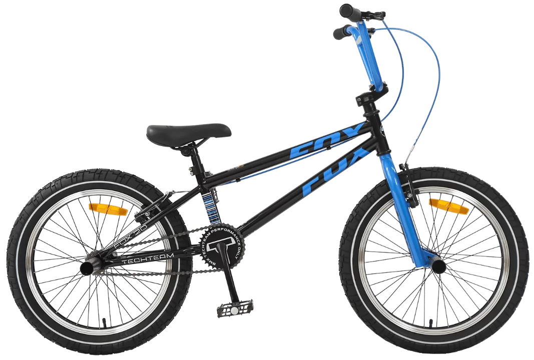 Реальное фото Велосипед BMX TechTeam Fox 20" (2021) черно-синий от магазина СпортСЕ