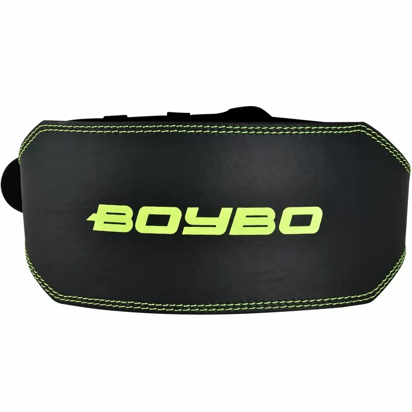 Реальное фото Пояс тяжелоатлетический BoyBo Premium кожа 15 см BBW-650 от магазина СпортСЕ
