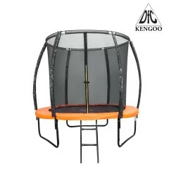 Батут DFC KENGOO II 8ft внутр.сетка, лестница, оранж/черн (244см) 8FT-BAS-BO